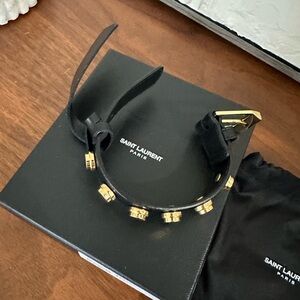 Saint Laurent Black and Gold Women's Bracelet small